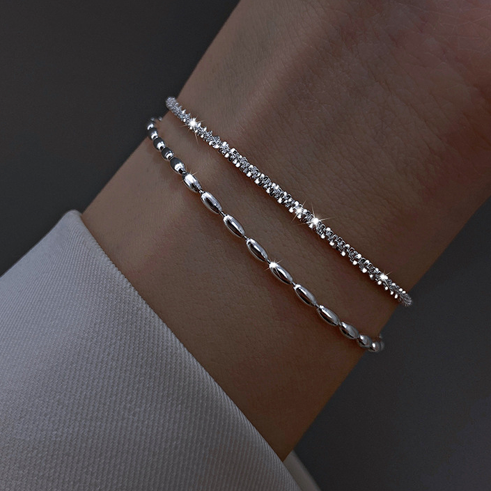 Double Layered Bracelet - Silver Plated - Bracelet - ONNNIII