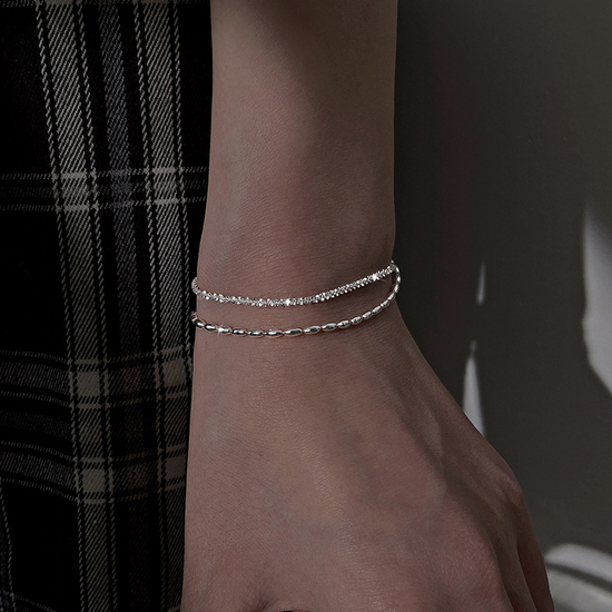 Double Layered Bracelet - Silver Plated - Bracelet - ONNNIII