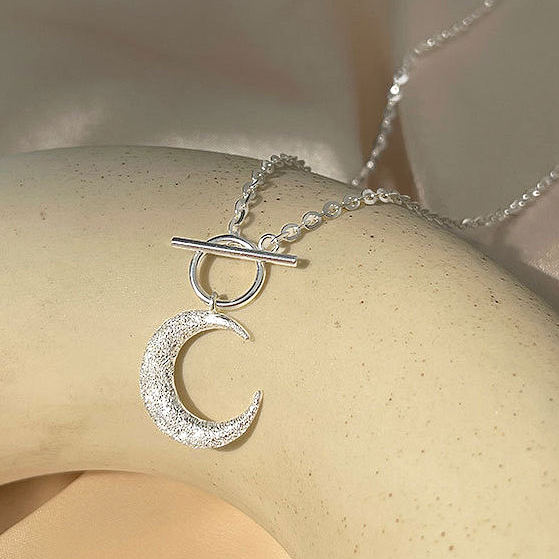 Moon Pendant Necklace - Sterling Silver - Hypoallergenic - Necklace - ONNNIII