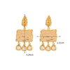 Wave Textured CZ Inlaid Drop Earrings - 18K Gold Plated - Earrings - ONNNIII