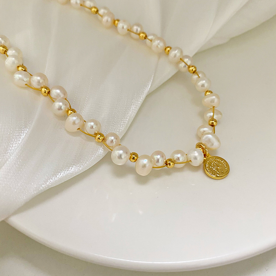 Handcrafted Pearl Choker Necklace - Necklace - ONNNIII