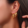 Chunky Hoops - 18K Gold Plated - Unisex - Hypoallergenic - S/M/L/XL - Earrings - ONNNIII