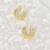 Engraved Clip-On Earrings - 18K Gold Plated - Clip-On Earrings - ONNNIII