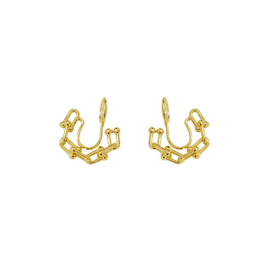 Hollow Braid Clip-On Earrings - 18K Gold Plated - Clip-On Earrings - ONNNIII