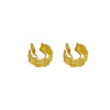 Bamboo Triple Band Clip-On Earrings - CZ Inlaid - 18K Gold Plated - Clip-On Earrings - ONNNIII
