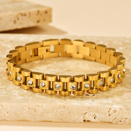 Rollie Chain Bracelet - 18K Gold Plated - Hypoallergenic - Bracelet - ONNNIII