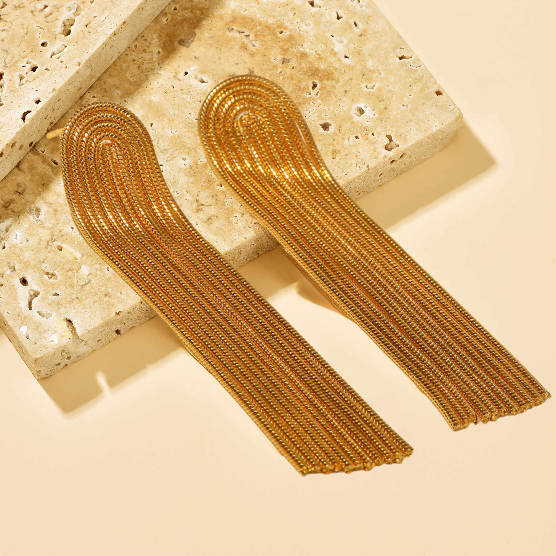 Tassel Drop Earrings - 18K Gold Plated - Hypoallergenic - Earrings - ONNNIII