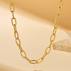 Paper Clip Chain Necklace - 18K Gold Plated - Hypoallergenic - Necklace - ONNNIII