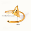 Triangle Cuff Bangle - Unisex - 18K Gold Plated - Hypoallergenic - Bracelet - ONNNIII