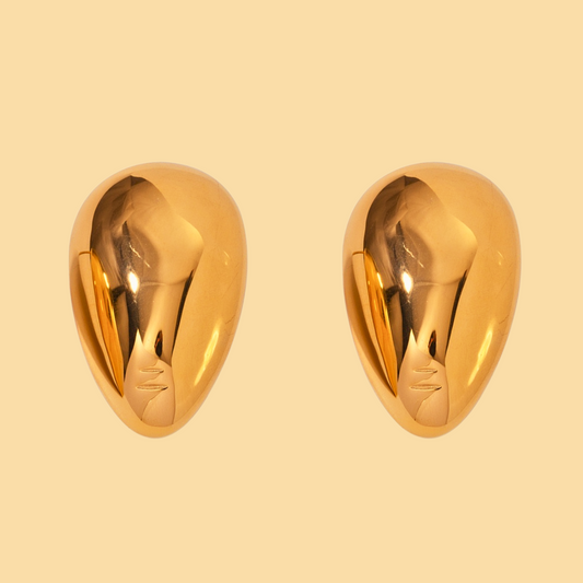 Chunky Teardrop Stud Earrings - 18K Gold Plated - Unisex - Hypoallergenic - Earrings - ONNNIII