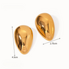 Chunky Teardrop Stud Earrings - 18K Gold Plated - Unisex - Hypoallergenic - Earrings - ONNNIII