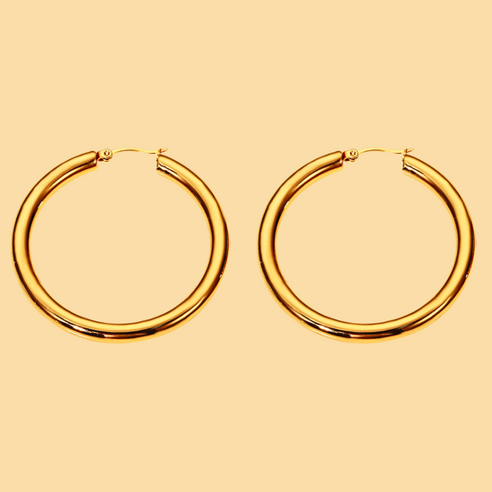 Chunky Hoops - 18K Gold Plated - Unisex - Hypoallergenic - S/M/L/XL - Earrings - ONNNIII