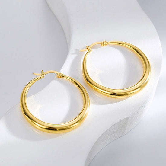 Bold Hoop Earrings - 14K Gold Plated - Earrings - ONNNIII