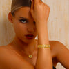 Evil Eye Cuff Bangle - 18K Gold Plated - Hypoallergenic - Bracelet - ONNNIII