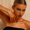 Evil Eye Cuff Bangle - 18K Gold Plated - Hypoallergenic - Bracelet - ONNNIII