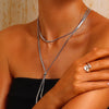 Double Choker Long Necklace - Worn in 3 Ways - Hypoallergenic - Necklace - ONNNIII