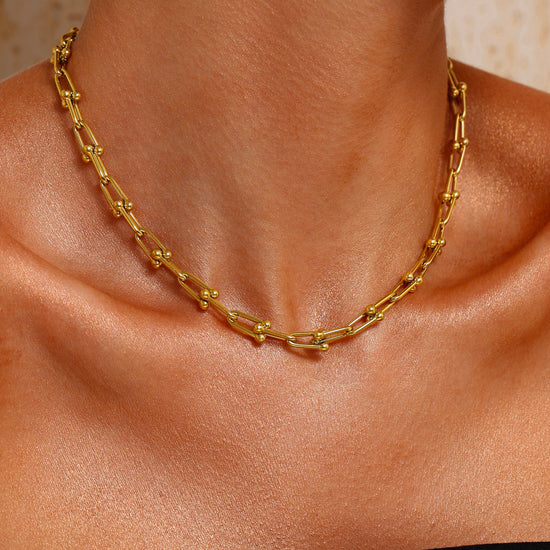 Curb Chain Necklace - 18K Gold Plated - Hypoallergenic - Necklace - ONNNIII