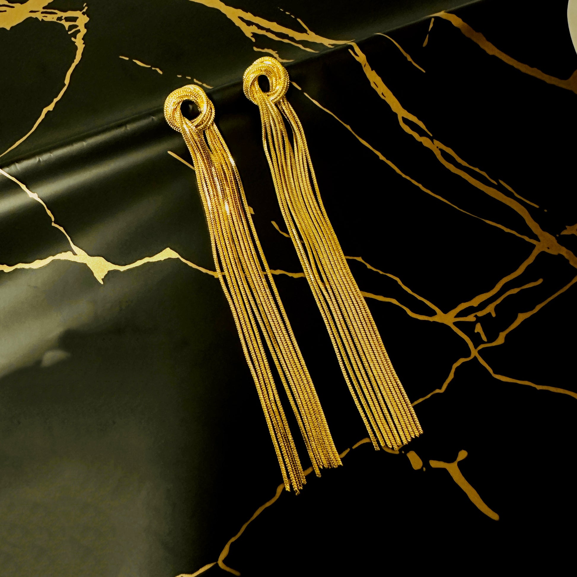 Tassel Drop Earrings - 18K Gold Plated - Earrings - ONNNIII