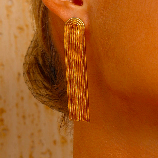 Tassel Drop Earrings - 18K Gold Plated - Hypoallergenic - Earrings - ONNNIII