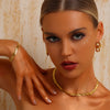 Double Link Curb Chain Drop Earrings - Worn in 2 Ways - 18K Gold Plated - Earrings - ONNNIII