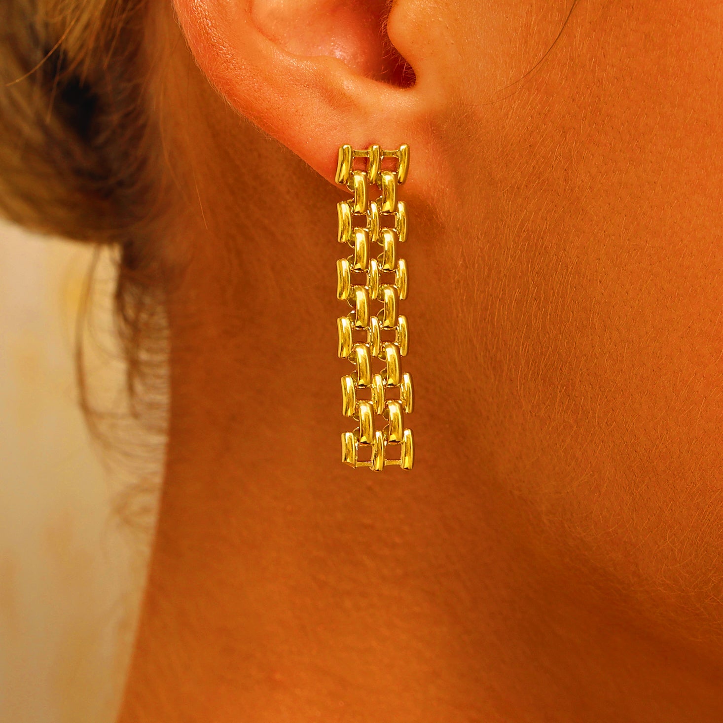 Braid Chain Drop Earrings - Earrings - ONNNIII