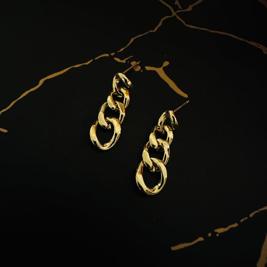 Curb Chain Drop Earrings - Earrings - ONNNIII