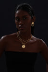 T-bar Curb Chain Necklace with Ancient Coin - Unisex - 18K Gold Plated - Necklace - ONNNIII