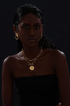 T-bar Curb Chain Necklace with Ancient Coin - Unisex - 18K Gold Plated - Necklace - ONNNIII