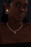 Handcrafted Gold Rim Pendant Pearl Necklace - Necklace - ONNNIII