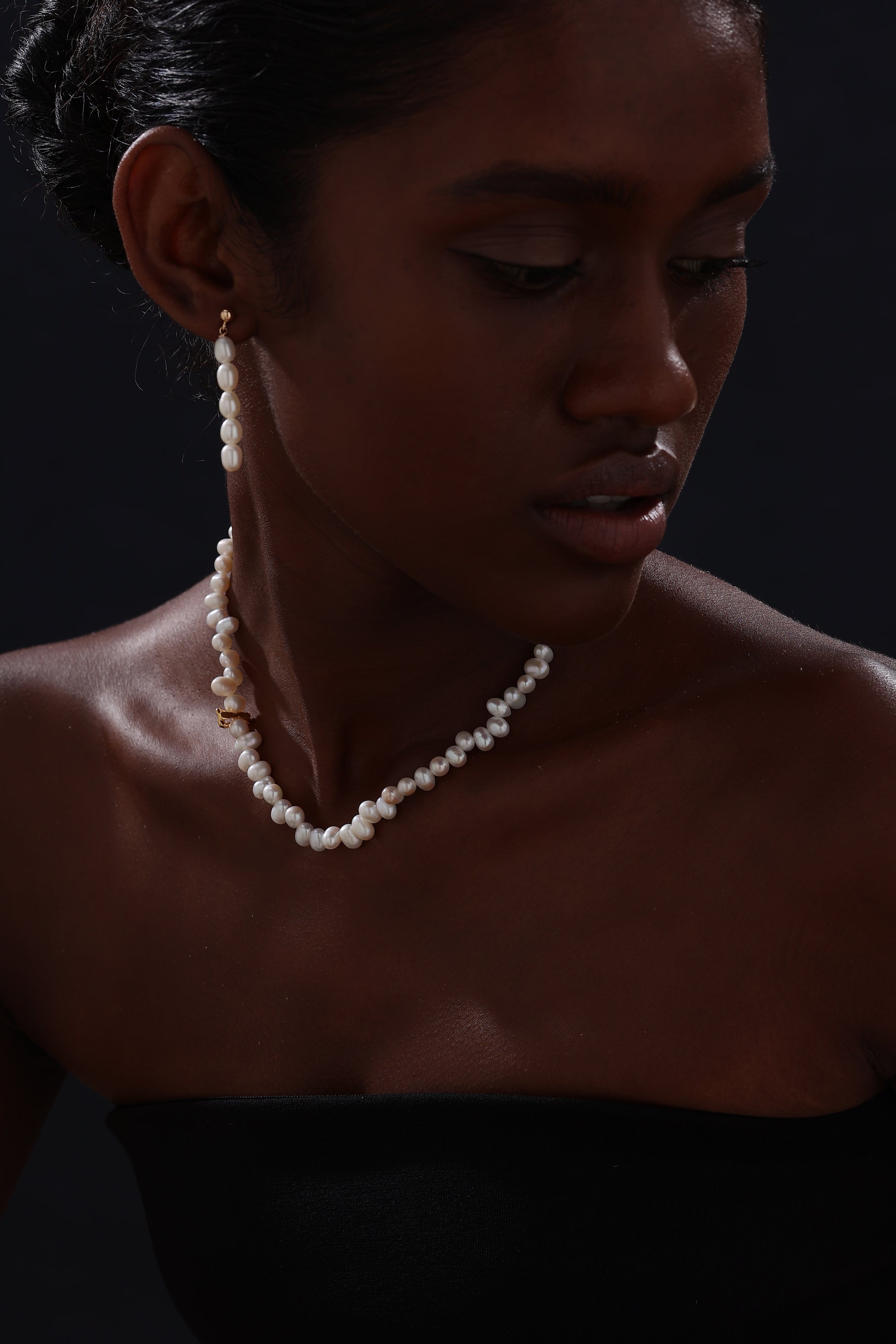 Freshwater Pearl Drop Earrings - 18K Gold Plated - Earrings - ONNNIII