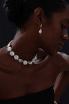 Keshi Pearl Hoop Drop Earrings - 22K Gold Vermeil - Earrings - ONNNIII