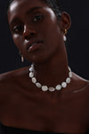 Keshi Pearl Hoop Drop Earrings - 22K Gold Vermeil - Earrings - ONNNIII