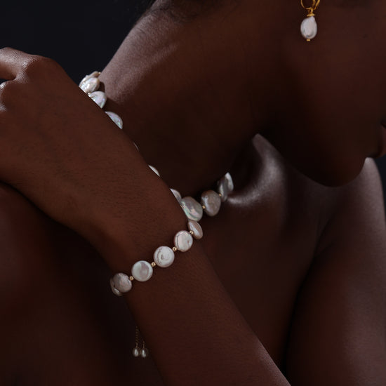 Baroque Pearl Beaded Bracelet - 14K Gold filled - Bracelet - ONNNIII