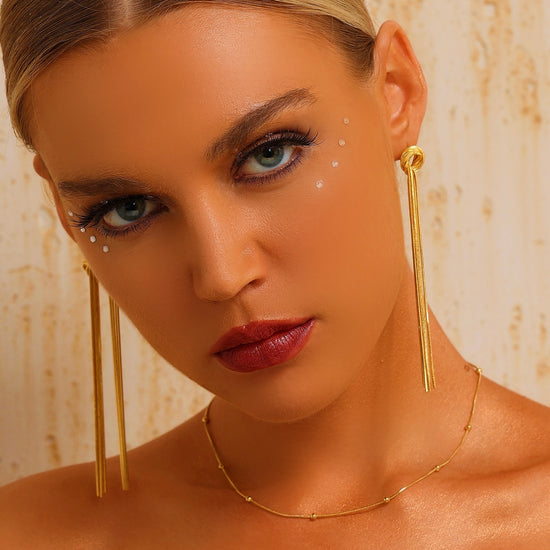 Tassel Drop Earrings - 18K Gold Plated - Earrings - ONNNIII