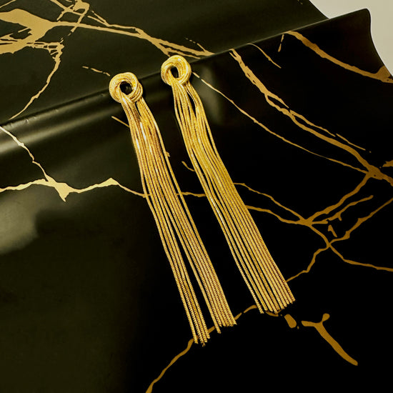 Tassel Drop Earrings - 18K Gold Plated - Earrings - ONNNIII