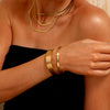 Cuff Bangle - Brushed Gold - Hypoallergenic - 4mm - Bracelet - ONNNIII