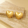 Bold Heart Stud Earrings - Gold/Silver - Hypoallergenic - Earrings - ONNNIII