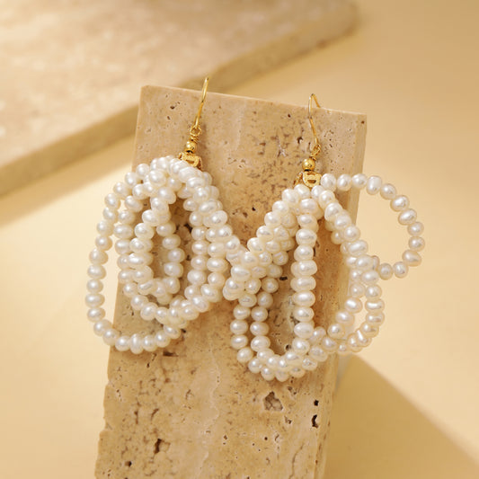 Freshwater Pearl Wire Hook Earrings