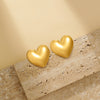 Bold Heart Stud Earrings - Gold/Silver - Hypoallergenic - Earrings - ONNNIII