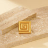 Textured Square Ring - 18K Gold Plated - Unisex - Hypoallergenic - Ring - ONNNIII
