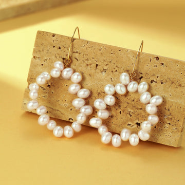 Freshwater Pearl Wire Hook Earrings - Earrings - ONNNIII