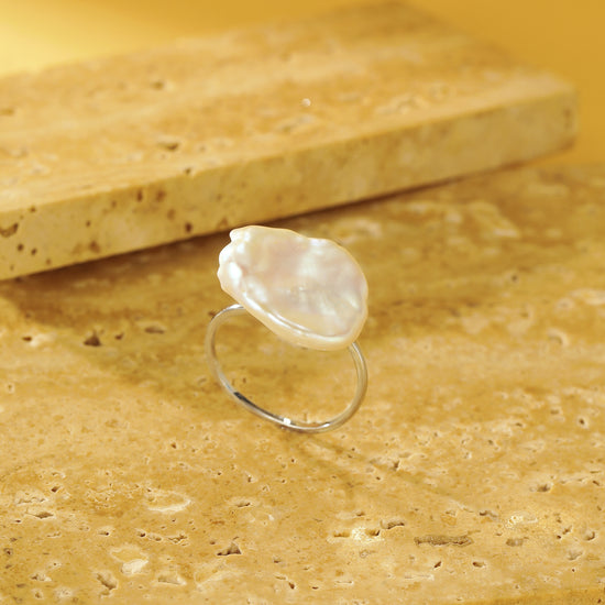 Baroque Pearl Open Ring - Ring - ONNNIII