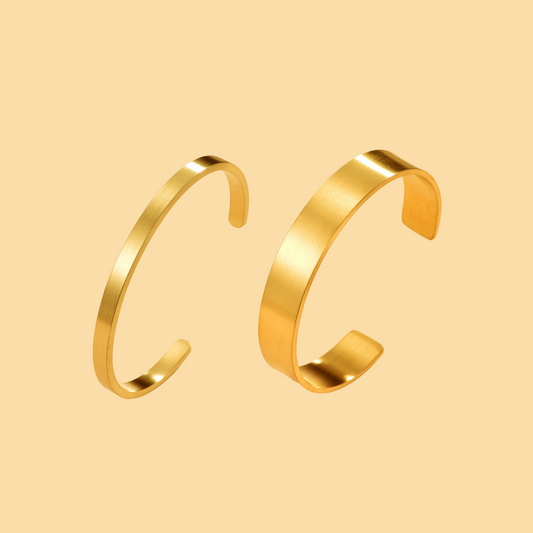 Brushed Gold Cuff Set - ONNNIII