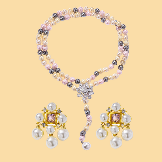Dazzling Multi-colour Pearl Set - ONNNIII
