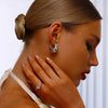 Textured Hoops with Pearls - Silver - Earrings - ONNNIII