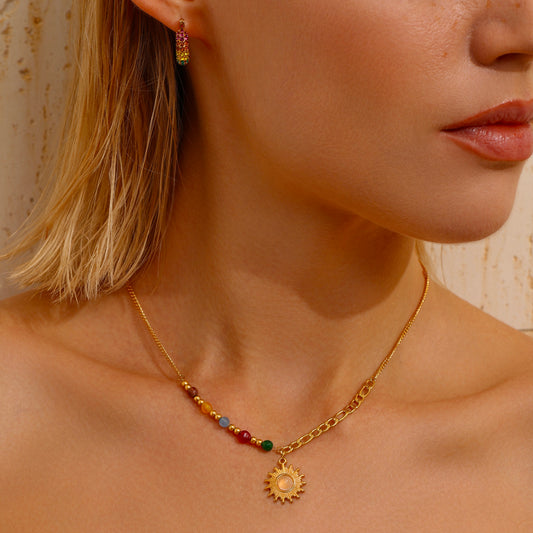 Sun Pendant Necklace - Necklace - ONNNIII