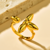 Clover Set 2 | Earrings Ring | Gold - ONNNIII