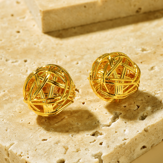 Knot Stud Earrings - 18K Gold Plated - Earrings - ONNNIII