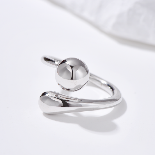 Mysterious Universe Open Ring - Rhodium Plated Sterling Silver - Hypoallergenic - Ring - ONNNIII