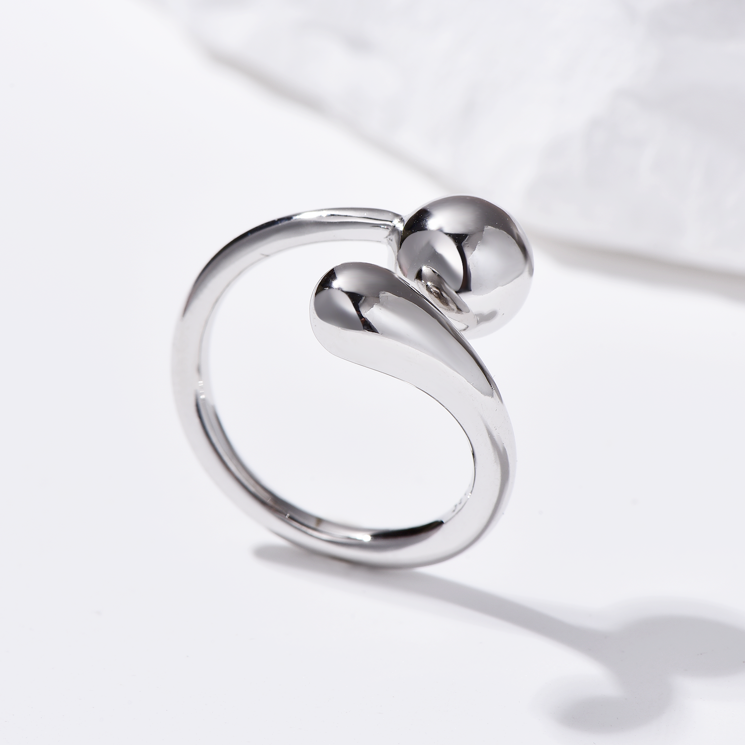 Mysterious Universe Open Ring - Rhodium Plated Sterling Silver - Hypoallergenic - Ring - ONNNIII